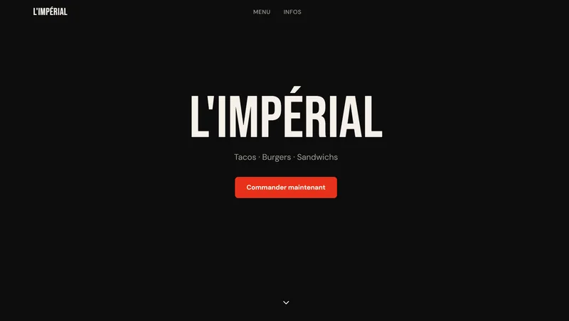 Site web restaurant L'Impérial — créé par IdrissDev Villefranche-sur-Saône